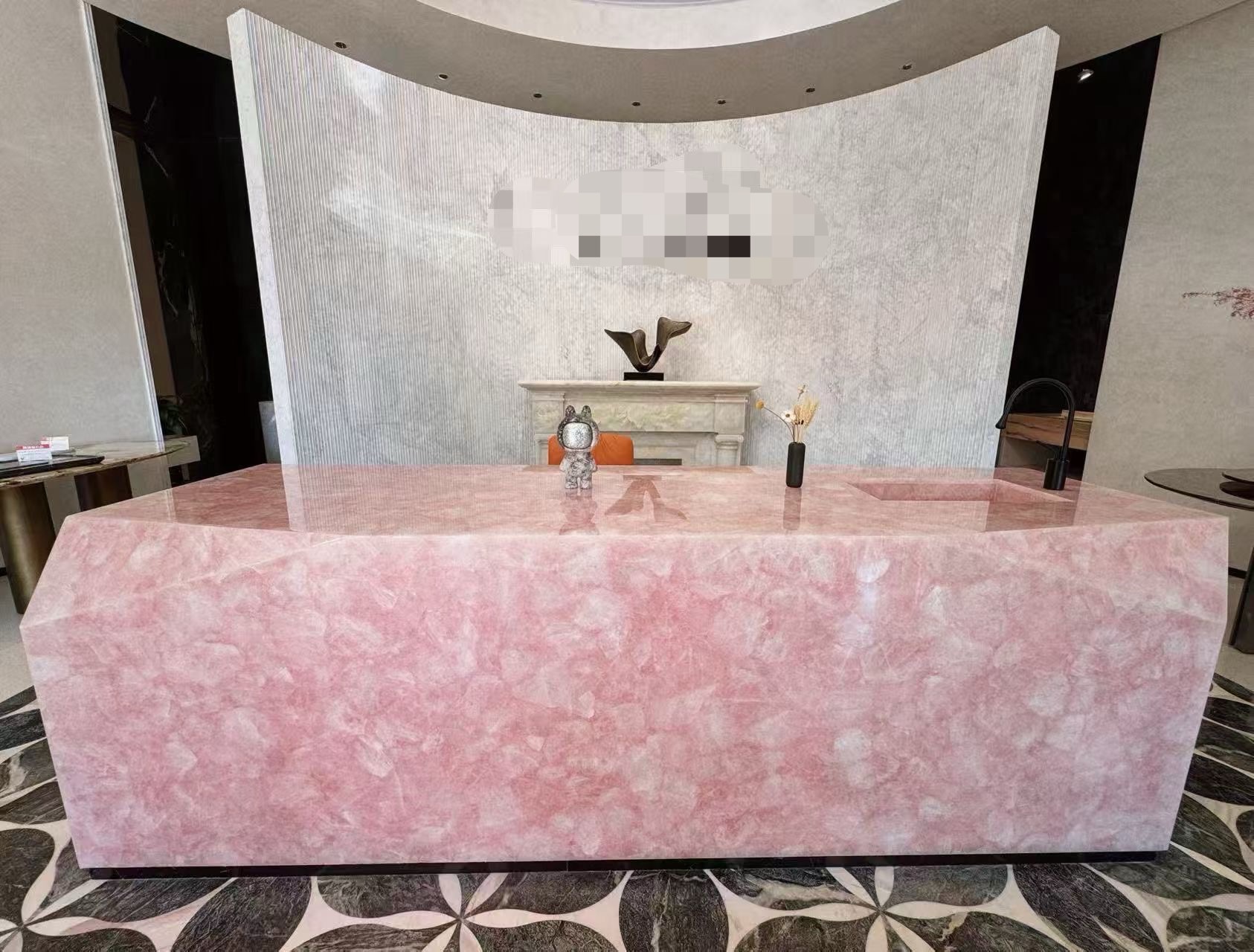 Natural Translucent Stone：Island Countertop & Bar Counter & Vanity Basin