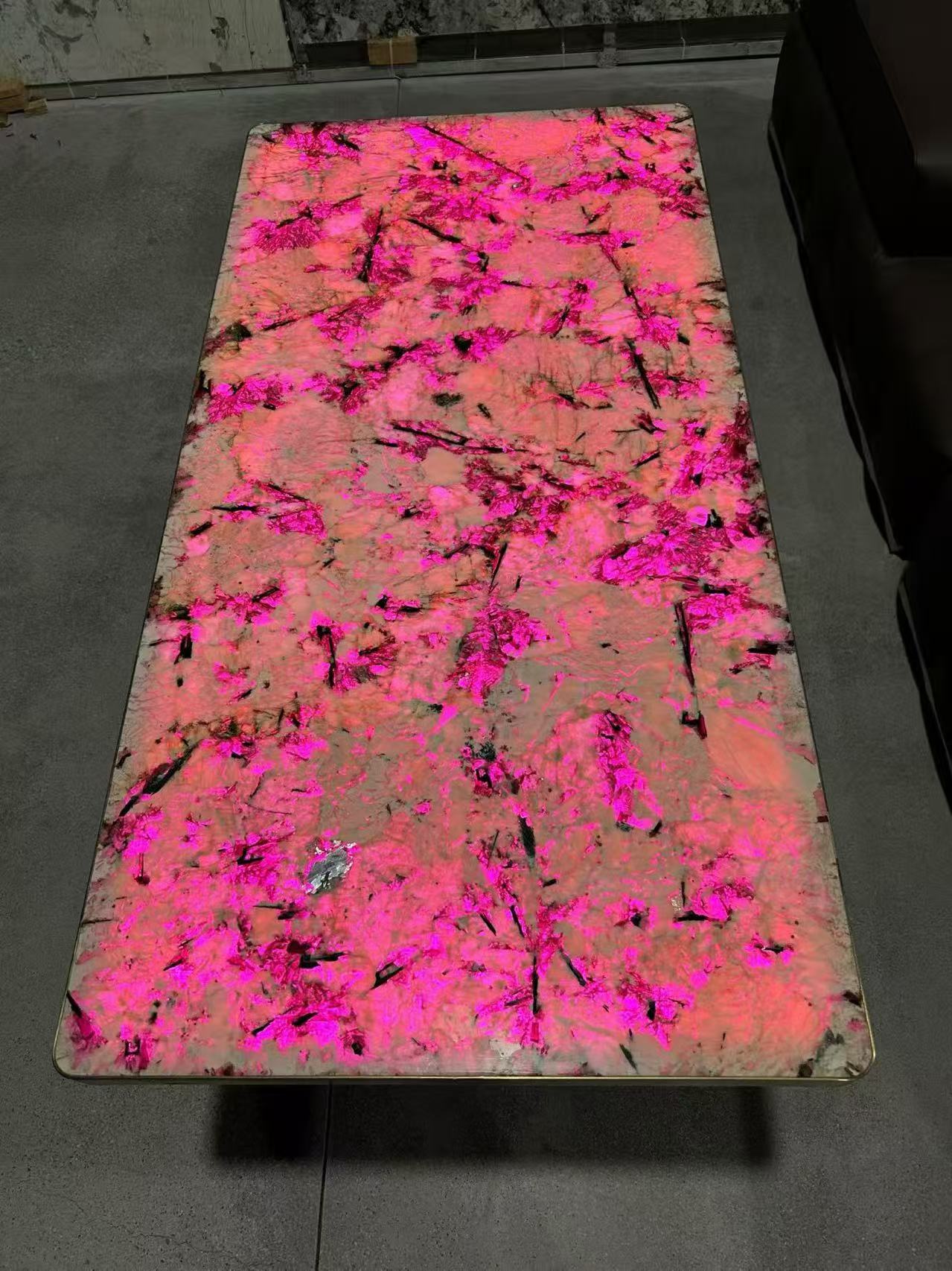 Natural Translucent Stone Dining Table & Coffee Table, Custom LED Light Table