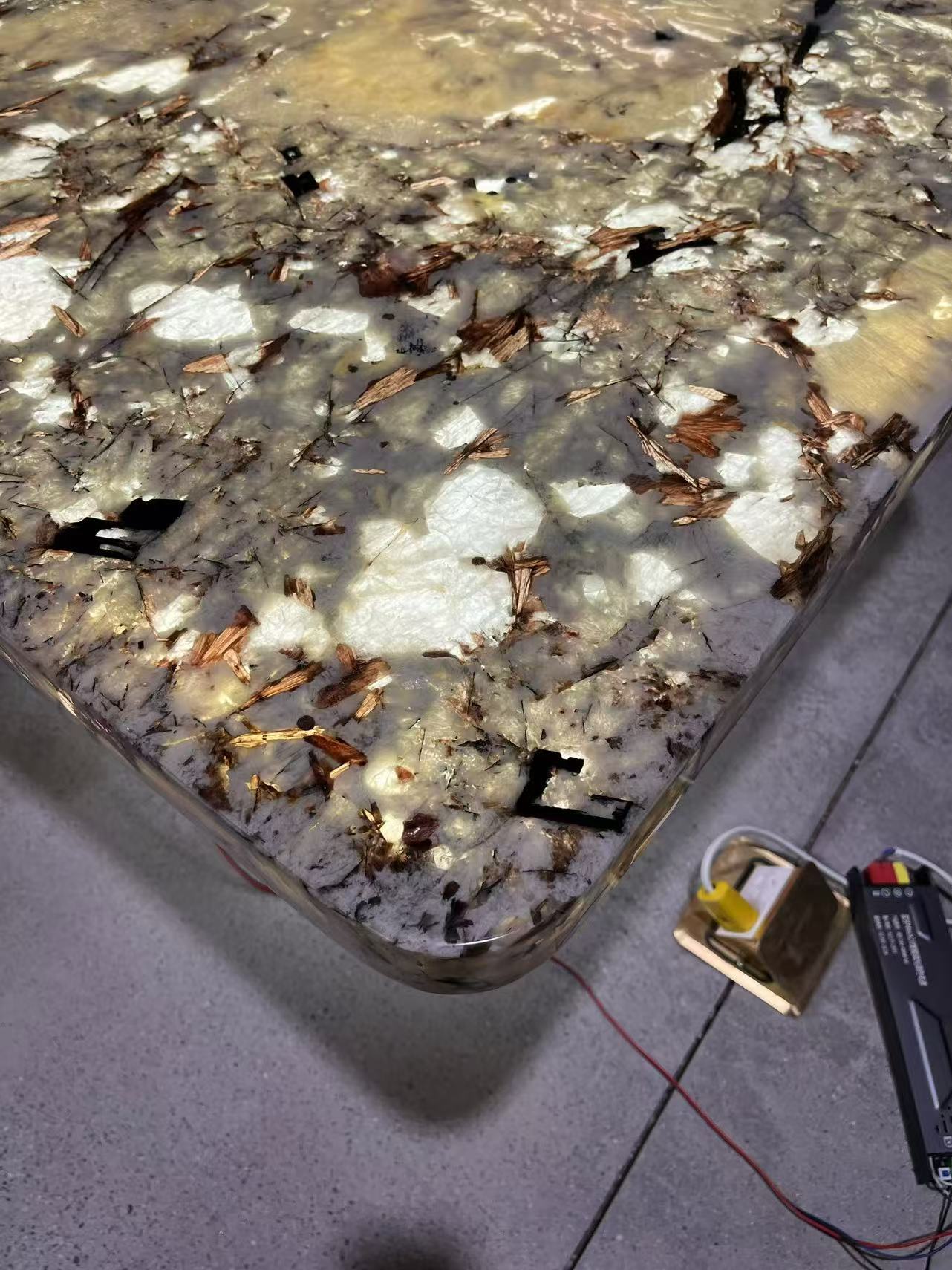 Natural Translucent Stone Dining Table & Coffee Table, Custom LED Light Table