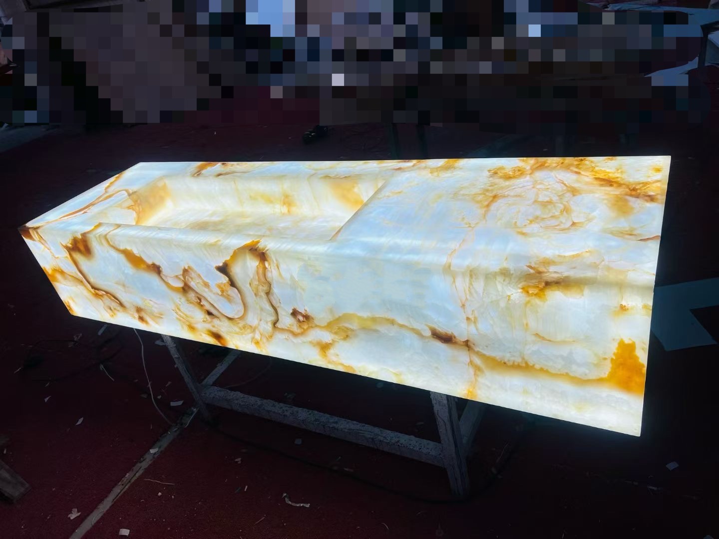 Custom Backlit Stone Tables
