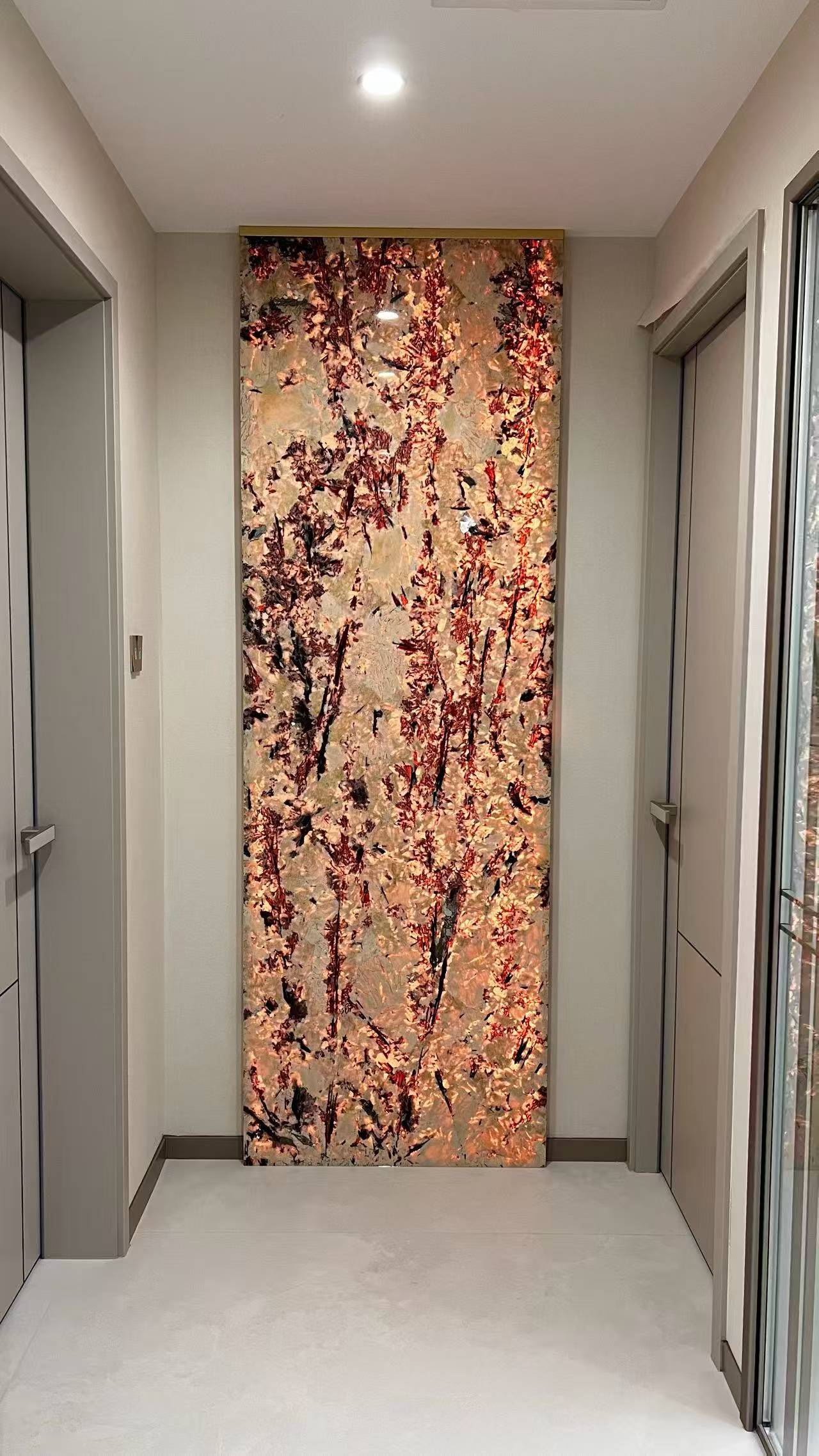 Custom Backlit Natural Stone Feature Wall