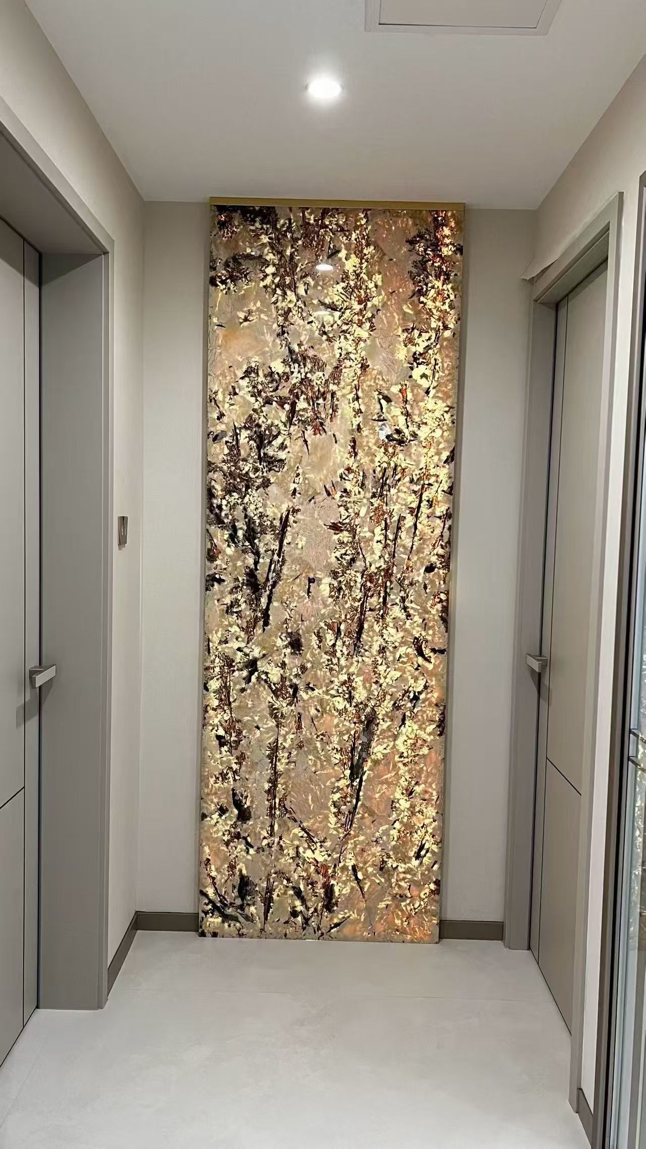 Custom Backlit Natural Stone Feature Wall