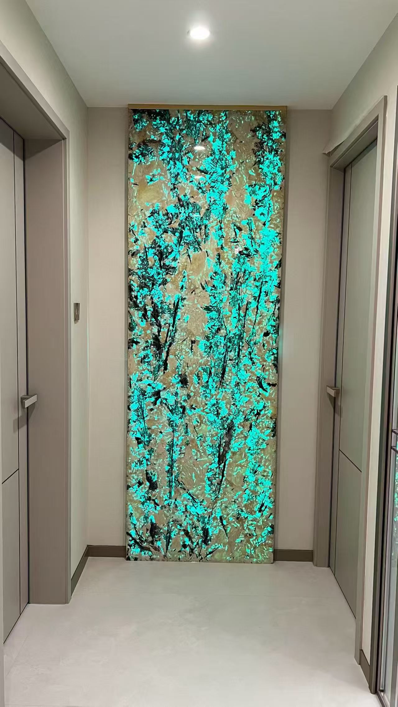 Custom Backlit Natural Stone Feature Wall