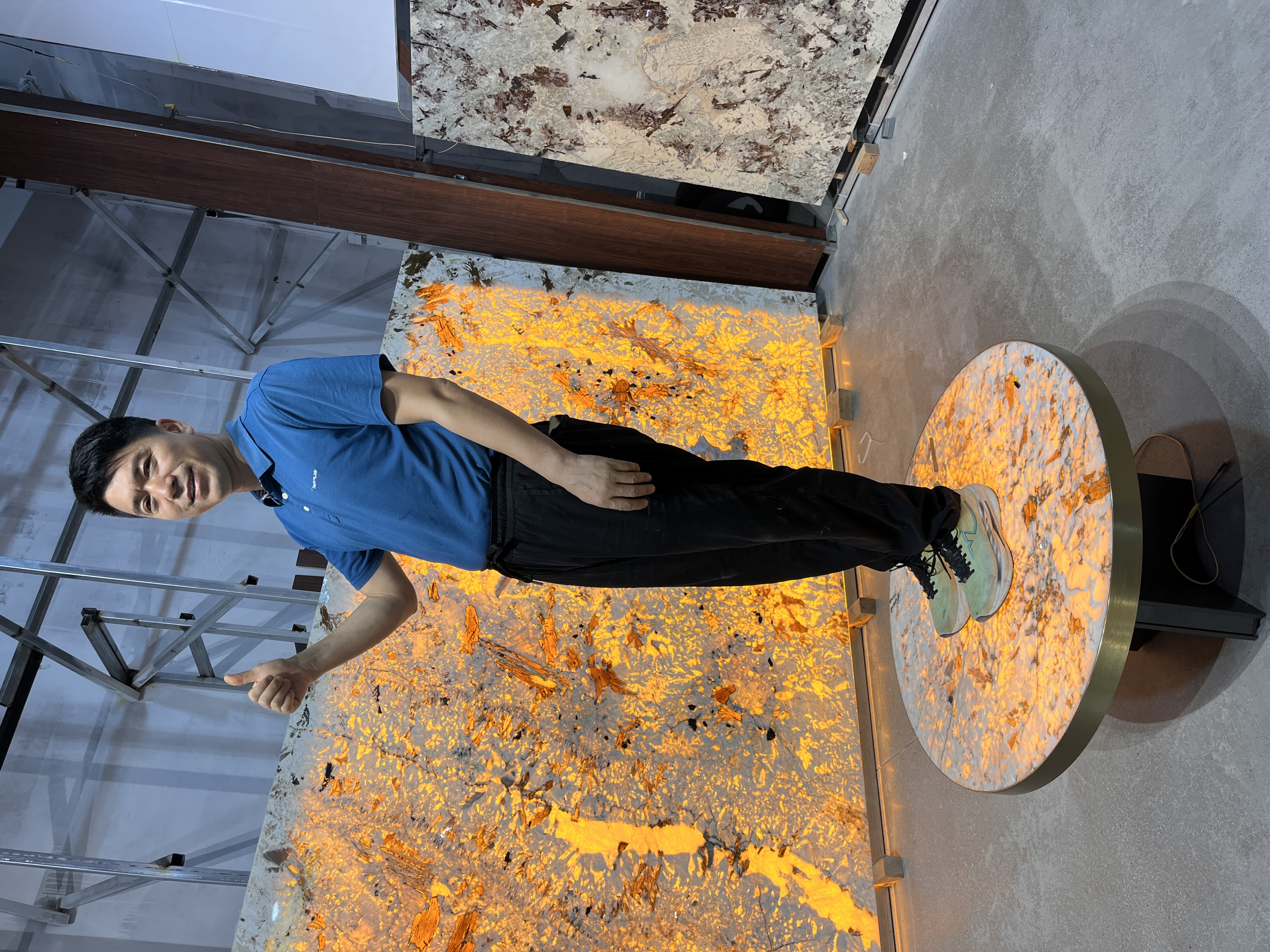 Custom Backlit Natural Stone Table