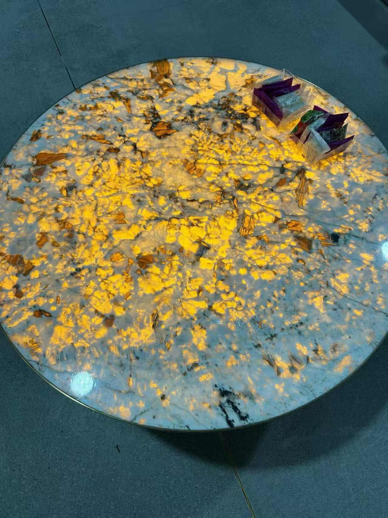 Custom Backlit Natural Stone Table