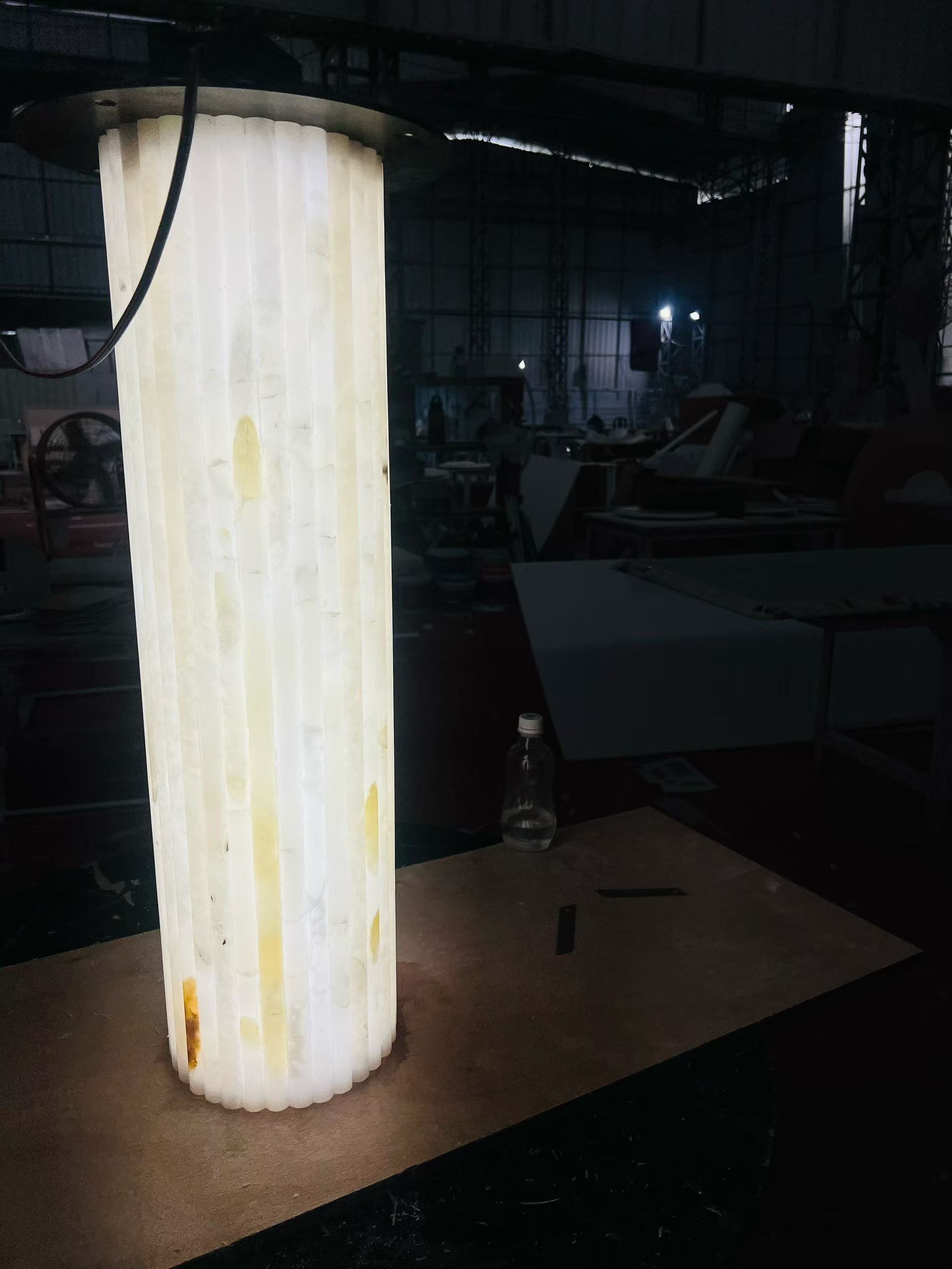 Custom Backlit Natural Stone Table