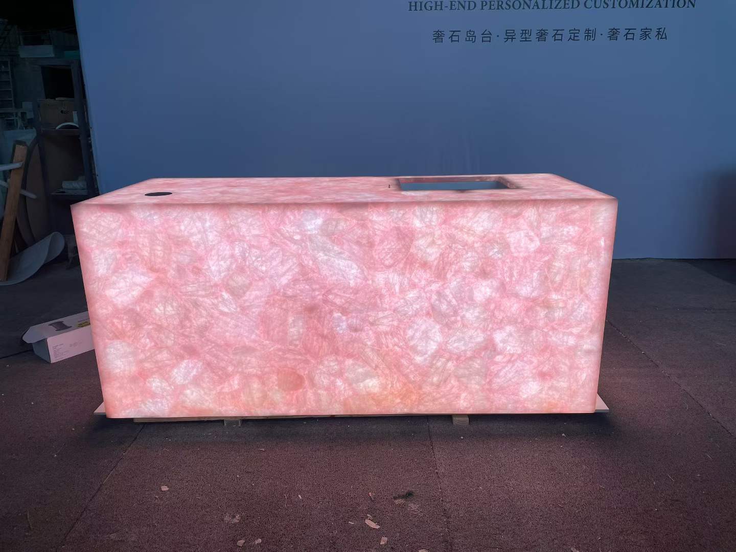 Custom Backlit Agate & Semiprecious Stone