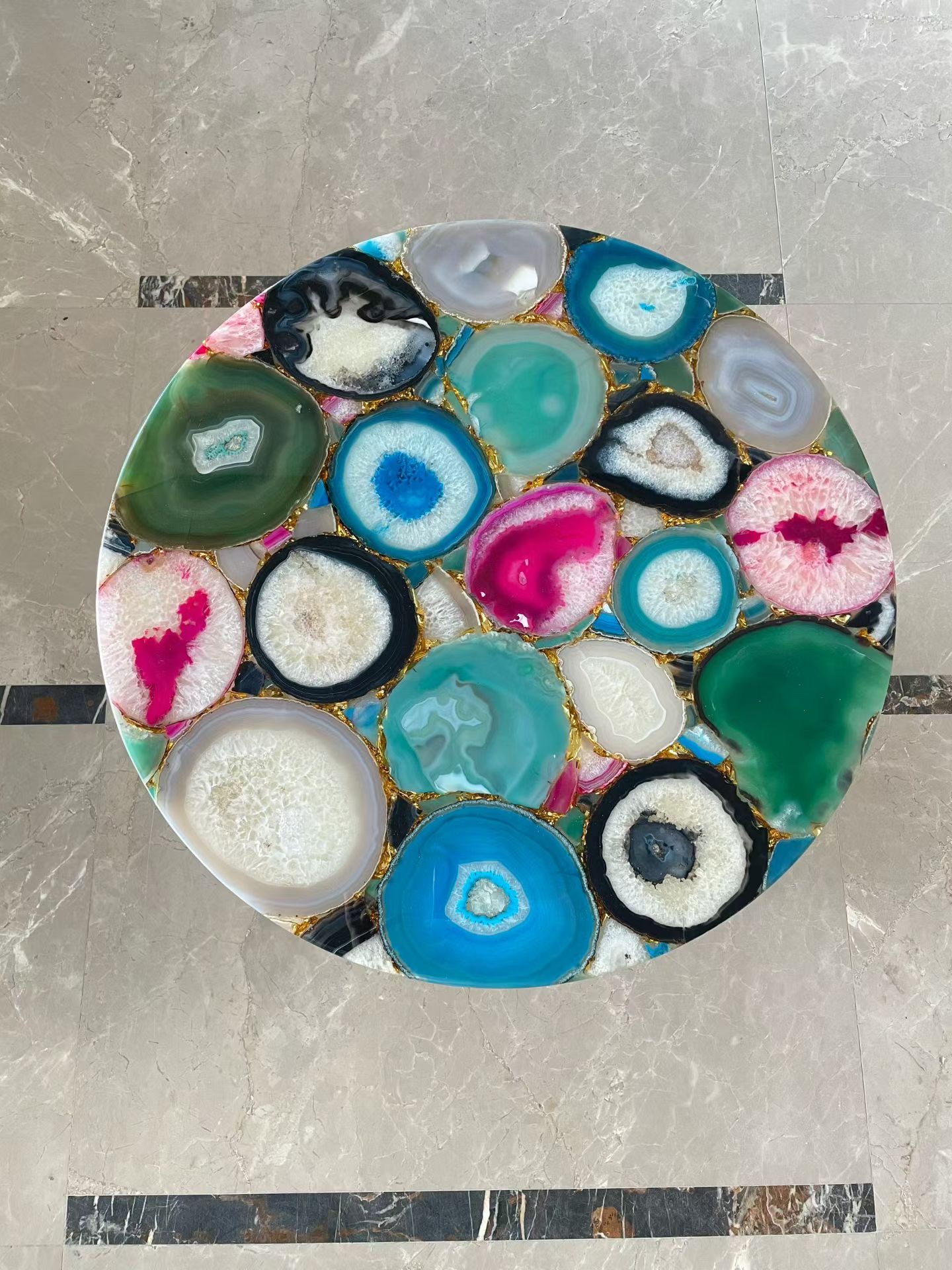 Custom Backlit Agate & Semiprecious Stone